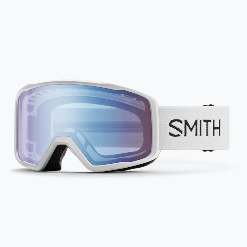 Lyžiarske okuliare Smith Tribute white/blue sensor mirror
