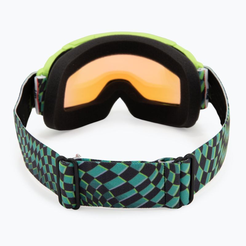 Detské lyžiarske okuliare Smith Daredevil Jr electric lime left turn/blue sensor mirror 3