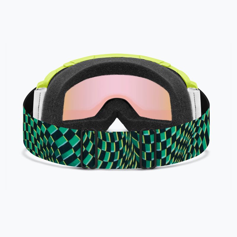 Detské lyžiarske okuliare Smith Daredevil Jr electric lime left turn/blue sensor mirror 7