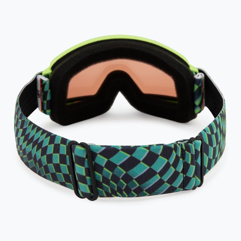 Detské lyžiarske okuliare Smith Rascal Jr electric lime left turn/rc36 3