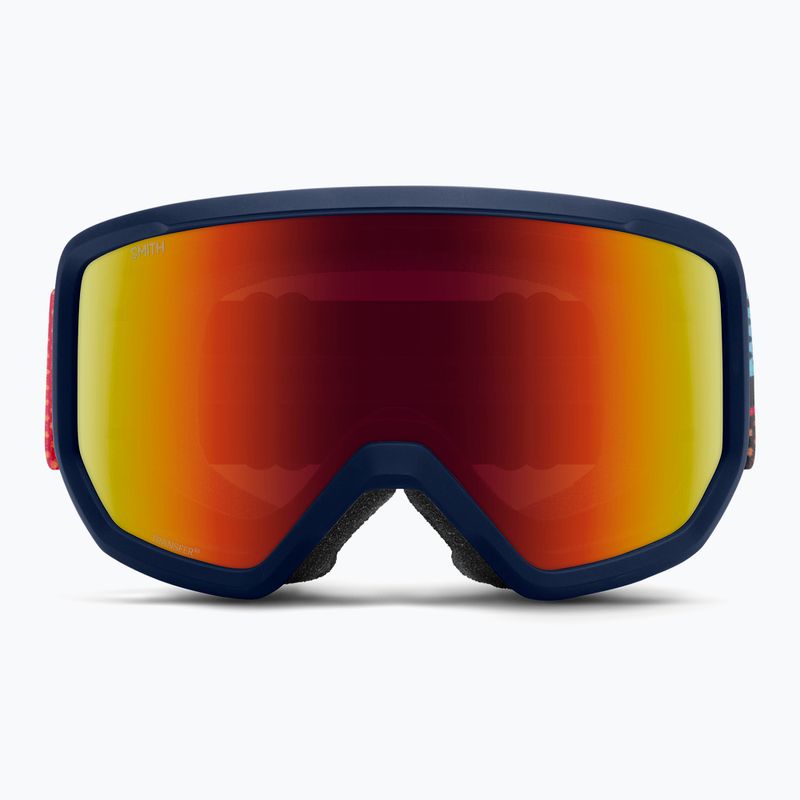 Lyžiarske okuliare Smith Transfer S3 midnight geo alpine/red solx mirror antifog 2