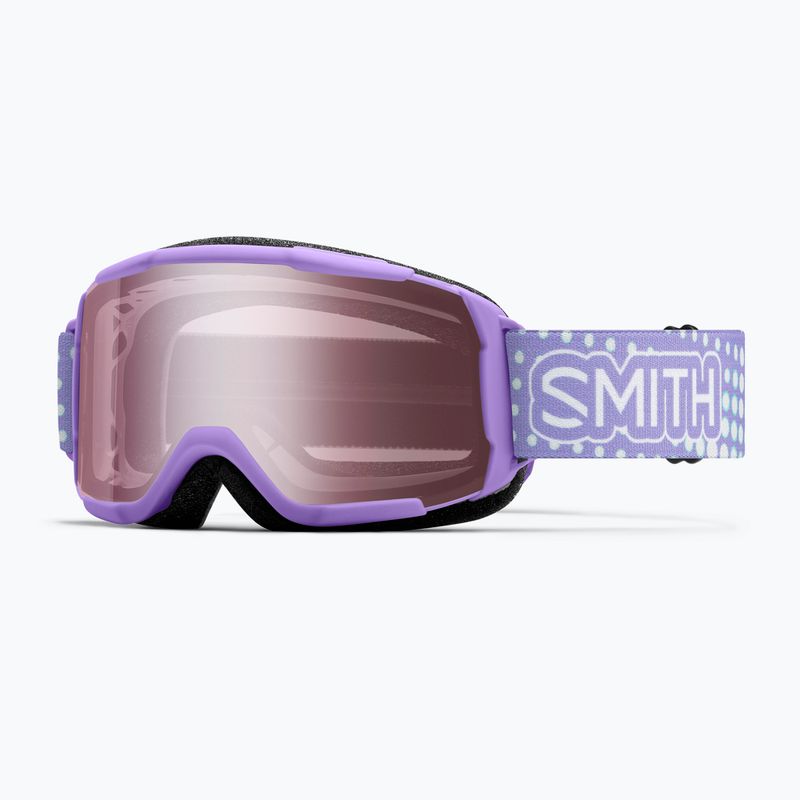 Detské lyžiarske okuliare Smith Daredevil S2 light lavender dot clouds/ignitor mirror antifog