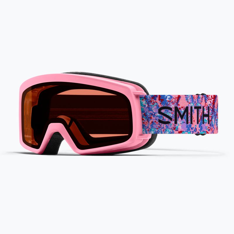 Detské lyžiarske okuliare Smith Rascal Jr S2 bright pink lofi butterfly/rose copper antifog
