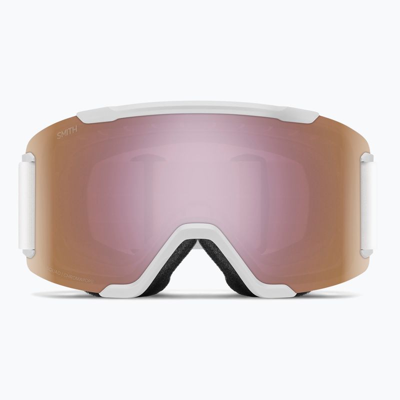 Lyžiarske okuliare Smith Squad S2 white vapor/chromapop everyday rose gold mirror 2