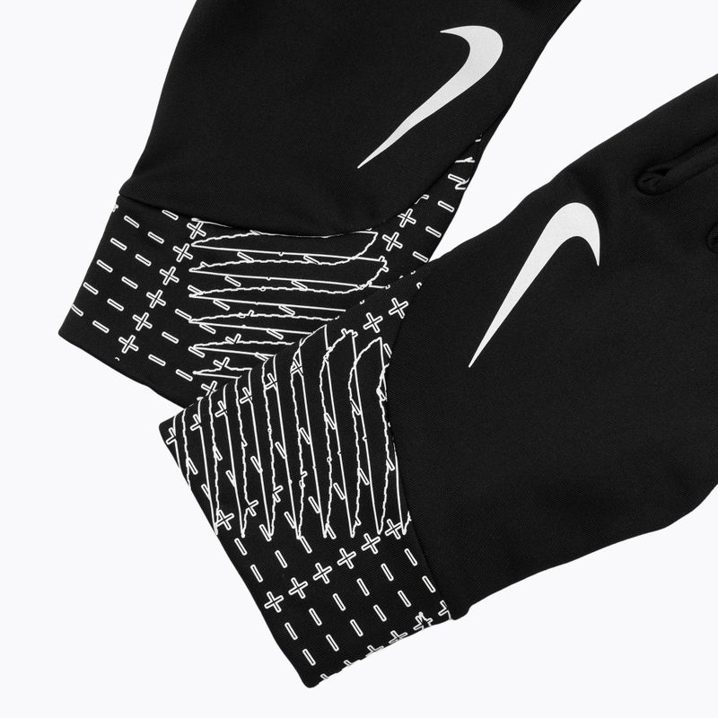 Pánske bežecké rukavice Nike Pacer Lightweight RG Reflective black/silver 5