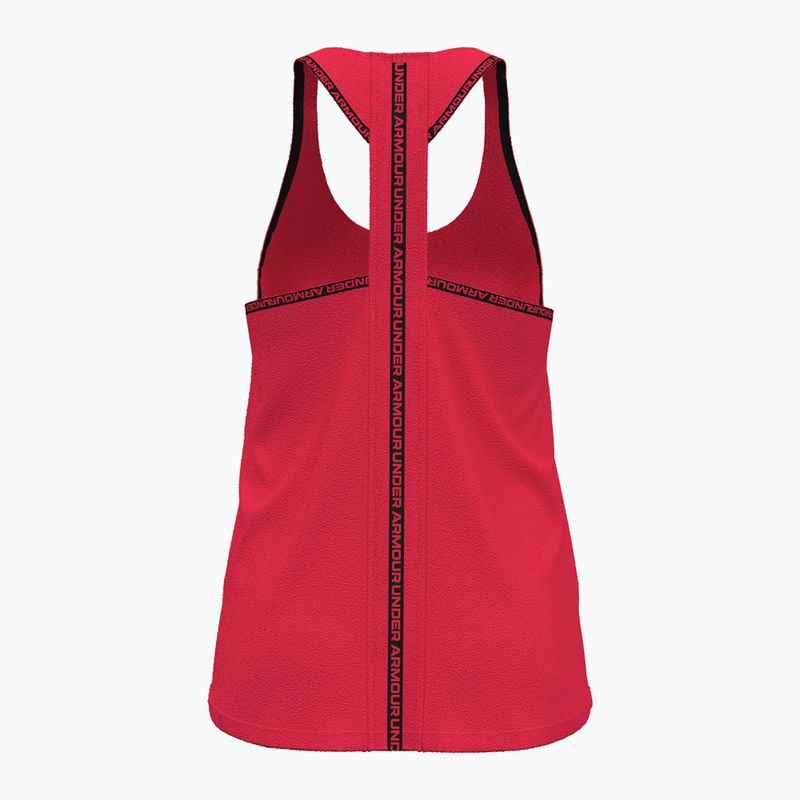 Dámske fitness tielko tank top Under Armour Knockout Tank racer red/black 2