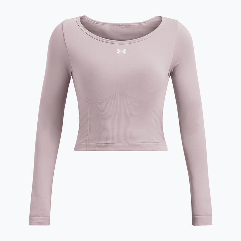 Dámske tréningové tričko s dlhým rukávom Under Armour Train Seamless white/black