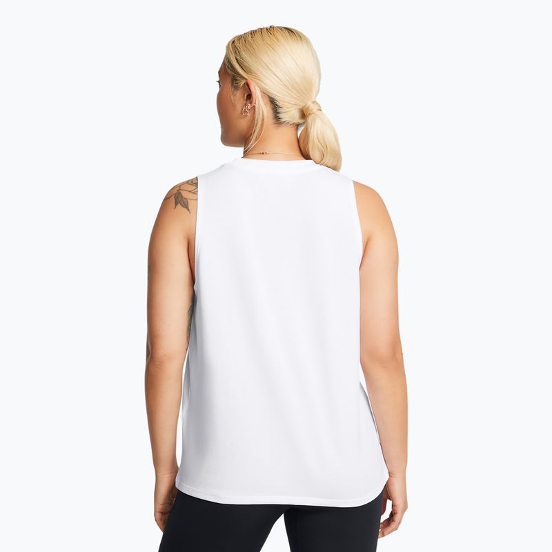 Dámske tréningové tielko Under Armour Rival Muscle Tank white/black 2