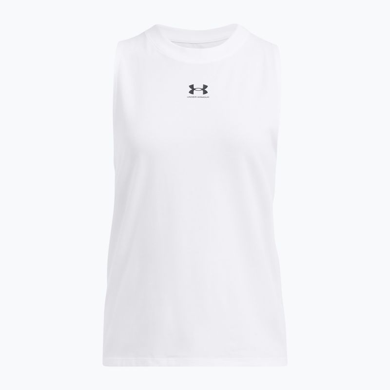 Dámske tréningové tielko Under Armour Rival Muscle Tank white/black 3