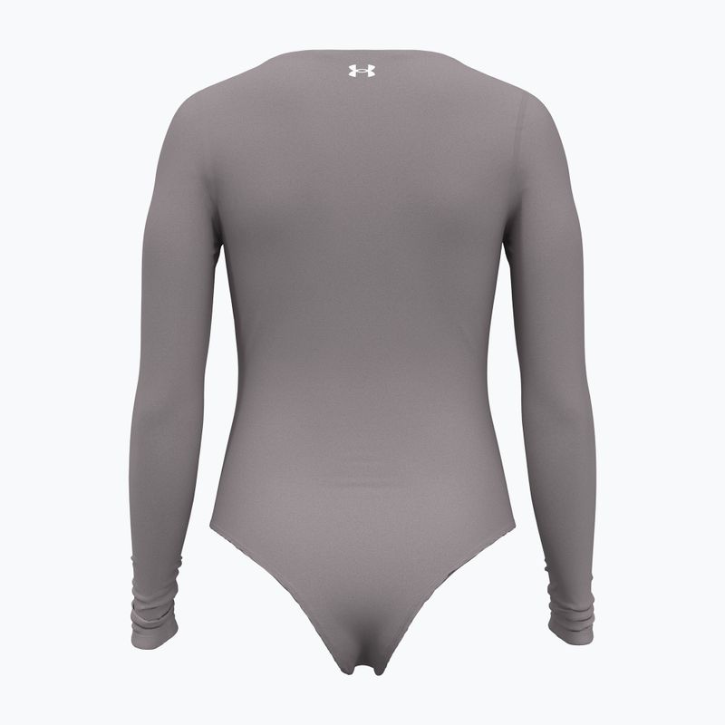 Dámske body Under Armour Vanish Leotard Tetra Gray/White 2