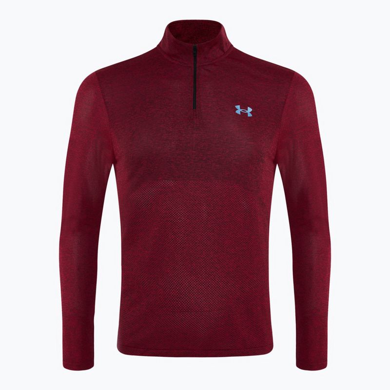 Pánska bežecká mikina Under Armour Seamless Stride 1/4 Zip racer red/reflective