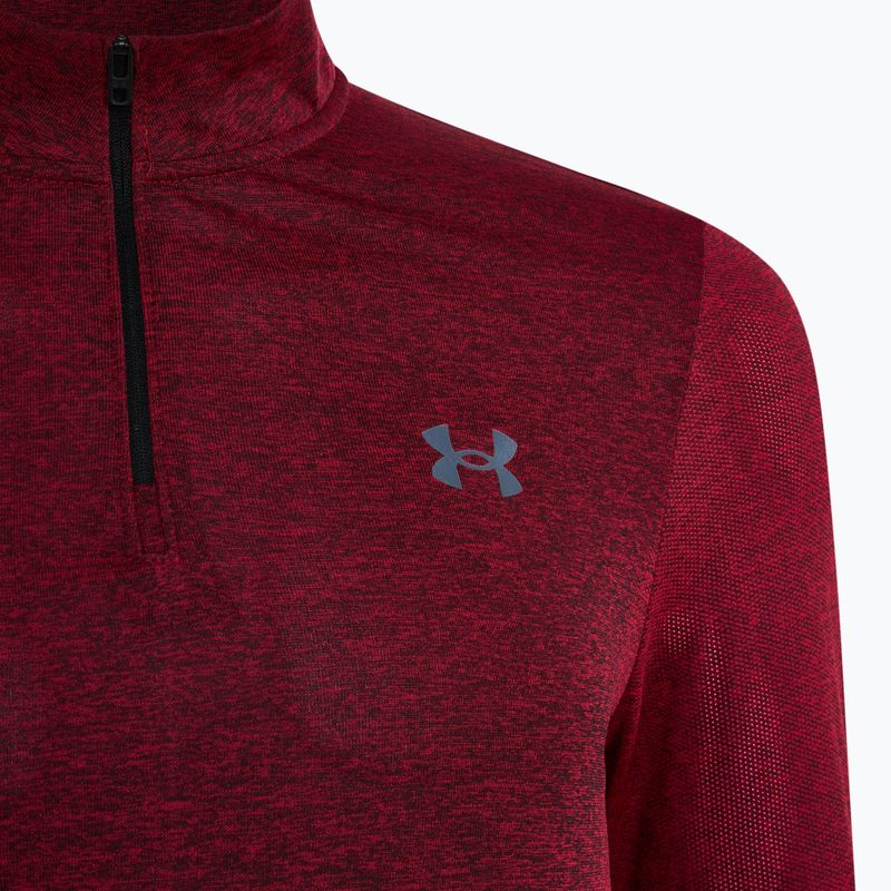 Pánska bežecká mikina Under Armour Seamless Stride 1/4 Zip racer red/reflective 5