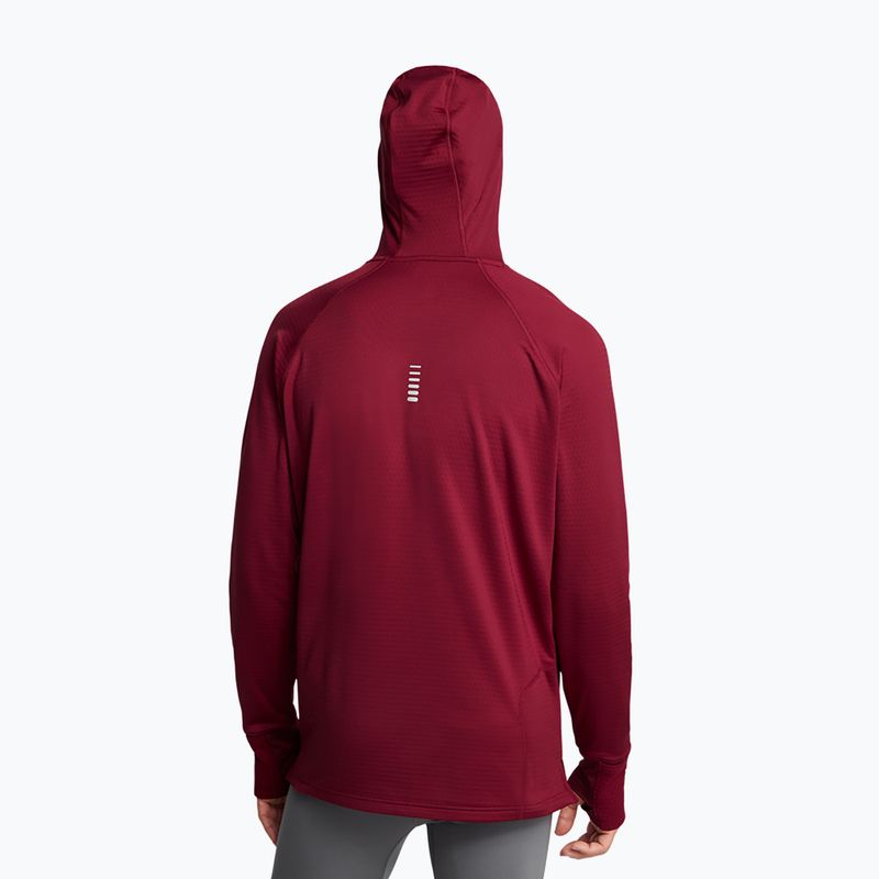 Pánska bežecká mikina Under Armour Launch Elite CW Balaclava Hoody kardinal/reflexná 2