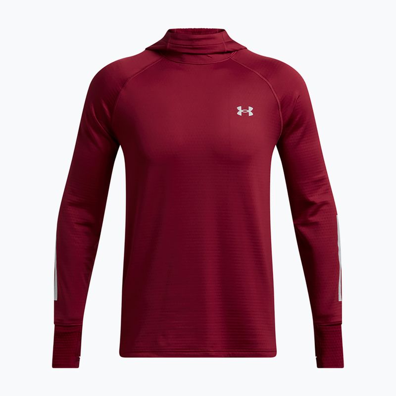 Pánska bežecká mikina Under Armour Launch Elite CW Balaclava Hoody kardinal/reflexná 5