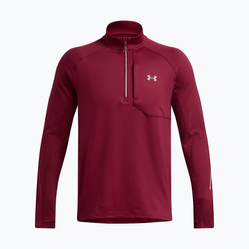 Pánska bežecká mikina Under Armour Launch Elite CW Half Zip kardinal/reflexná 3