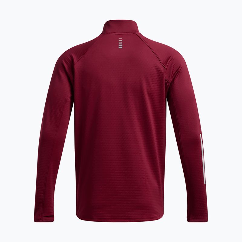 Pánska bežecká mikina Under Armour Launch Elite CW Half Zip kardinal/reflexná 4