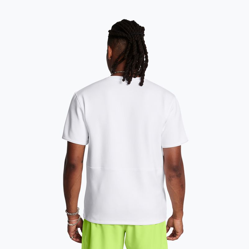 Pánske tričko Under Armour Run Anywhere SS white/morph green/black 2