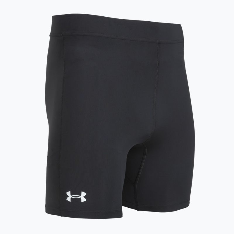 Pánske bežecké legíny Under Armour Launch Half Tights black/black/metallic silver 3