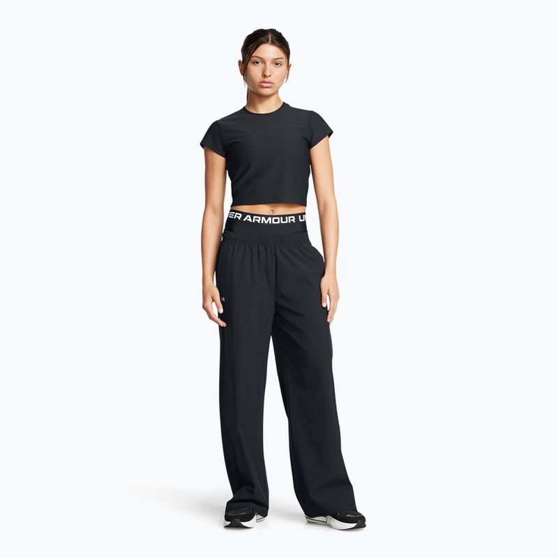 Dámske nohavice Under Armour Rival Wide Leg black/white 2