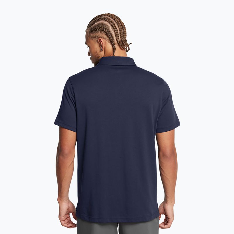Pánske polo tričko Under Armour Icon Polo midnight navy/white 2