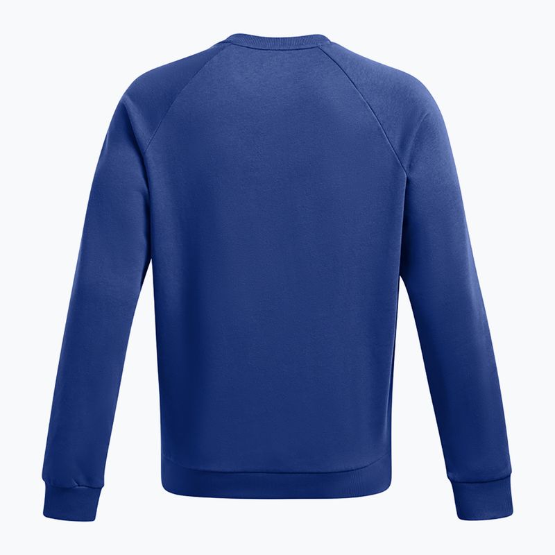 Pánska mikina Under Armour Rival Fleece Crew tech blue/white 2