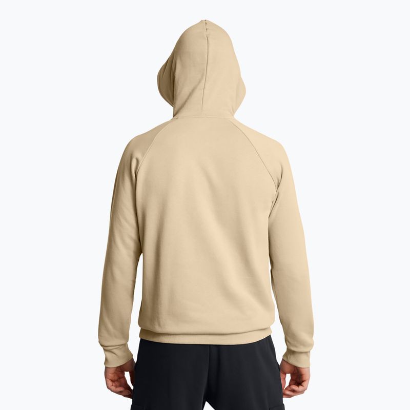 Pánska mikina Under Armour Rival Fleece Logo HD city khaki/summit white 2