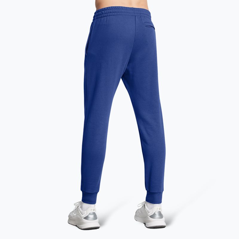 Pánske nohavice Under Armour  Rival Fleece Joggers tech blue/white 2