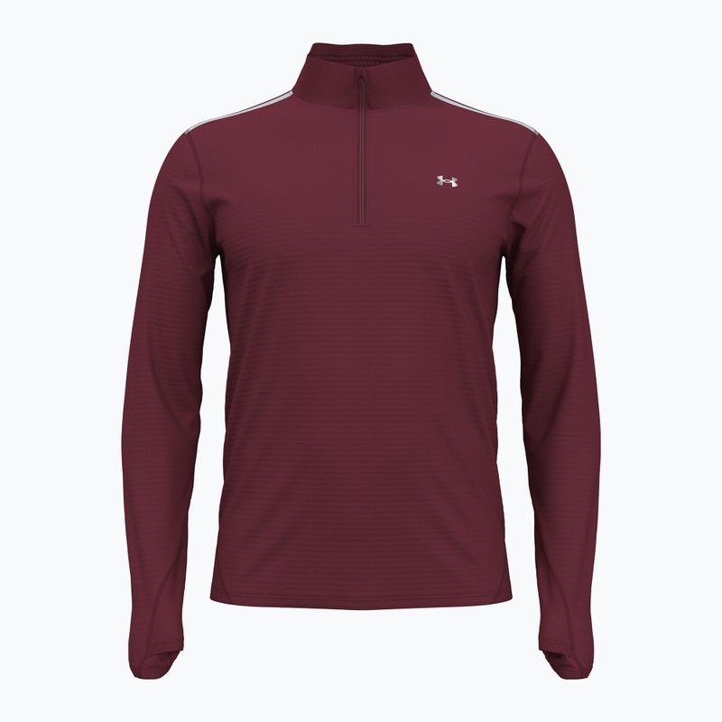 Pánska bežecká mikina Under Armour Vanish CW 1/4 Zip cardinal/reflective