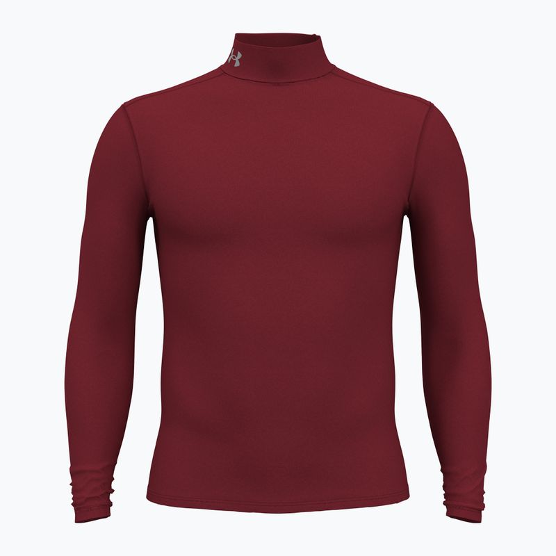 Pánsky Longsleeve  Under Armour Elite Mock CG kardinal/metalická strieborná