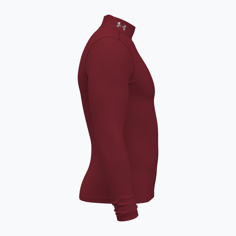 Pánsky Longsleeve  Under Armour Elite Mock CG kardinal/metalická strieborná 3