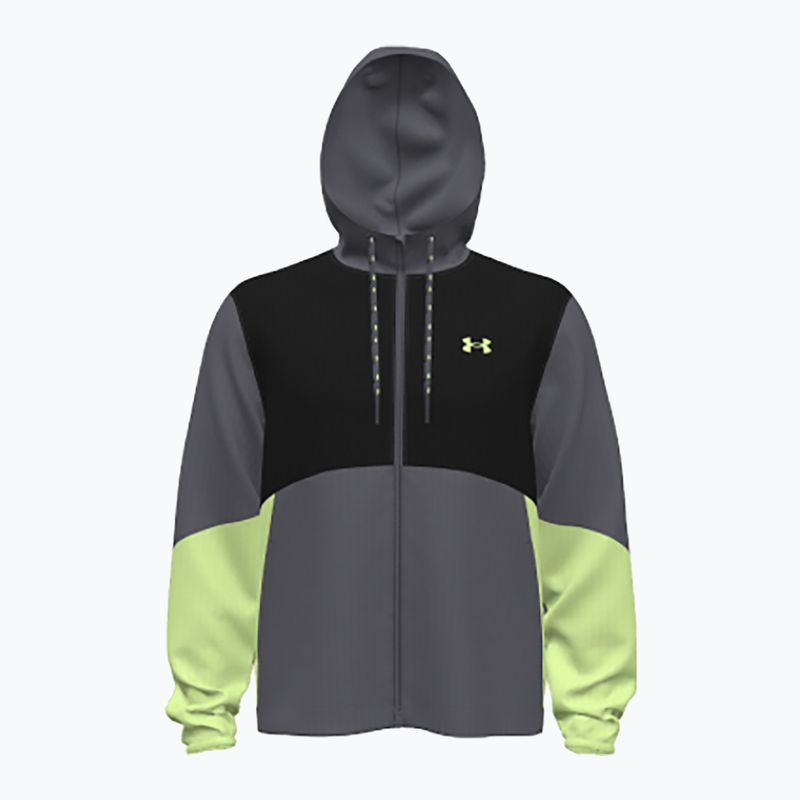 Pánska tréningová bunda Under Armour Legacy Windbreaker castlerock/morph green