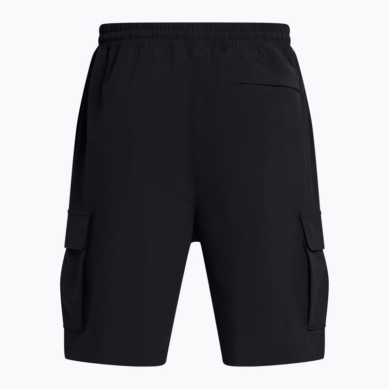 Pánske tréningové šortky Under Armour Vibe Woven Cargo black/white 2
