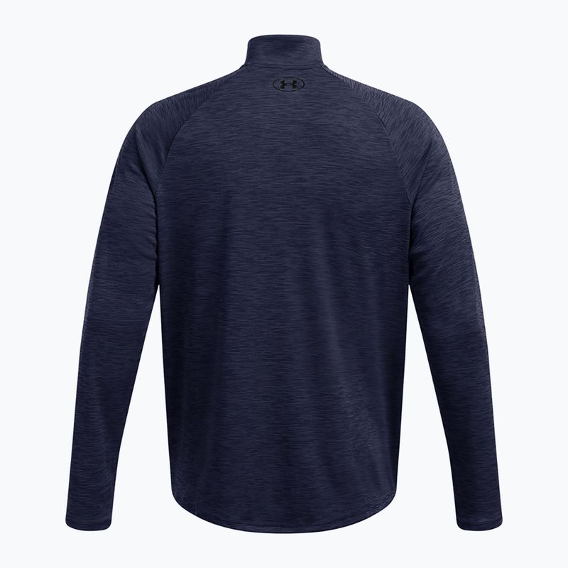 Pánska mikina Under Armour Tech Textured 1/2 Zip midnight navy/black 2