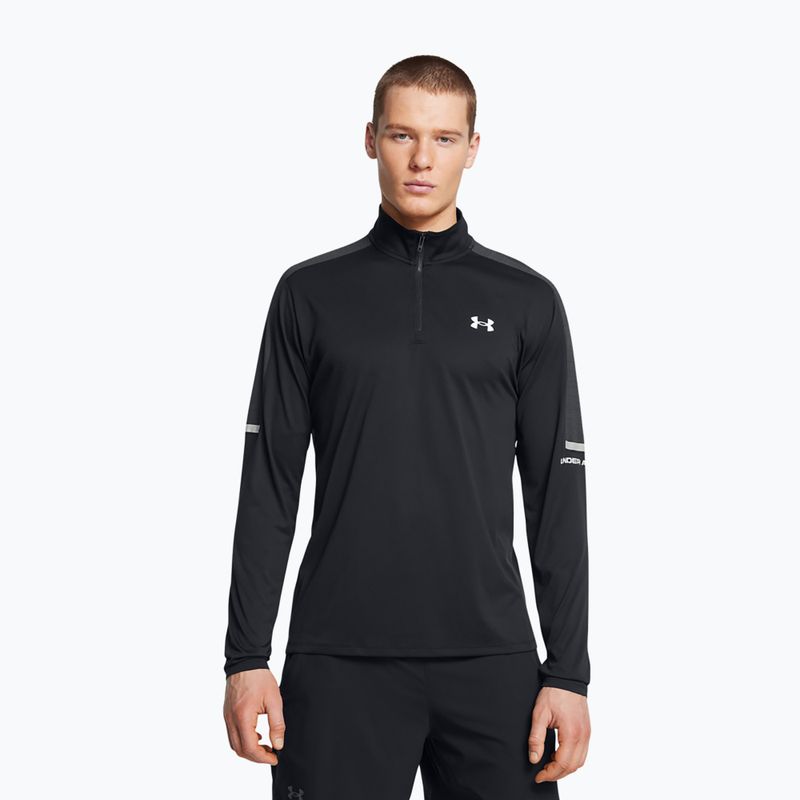 Pánske tričko longsleeve Under Armour Tech Utility 1/4 Zip black/black/white