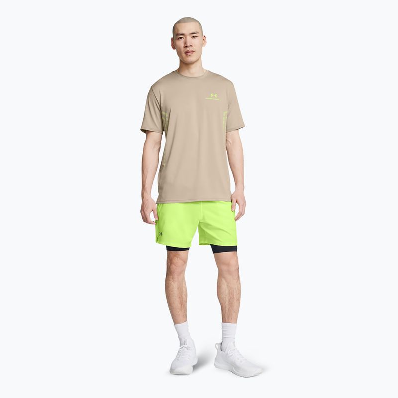 Pánske tréningové šortky Under Armour Vanish Woven 2in1 Sts morph green/blavk/black 2