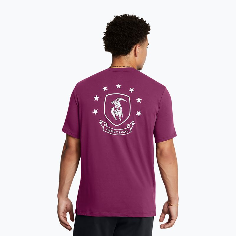 Pánske tréningové tričko Under Armour Project Rock Badge Of Honor purple 2