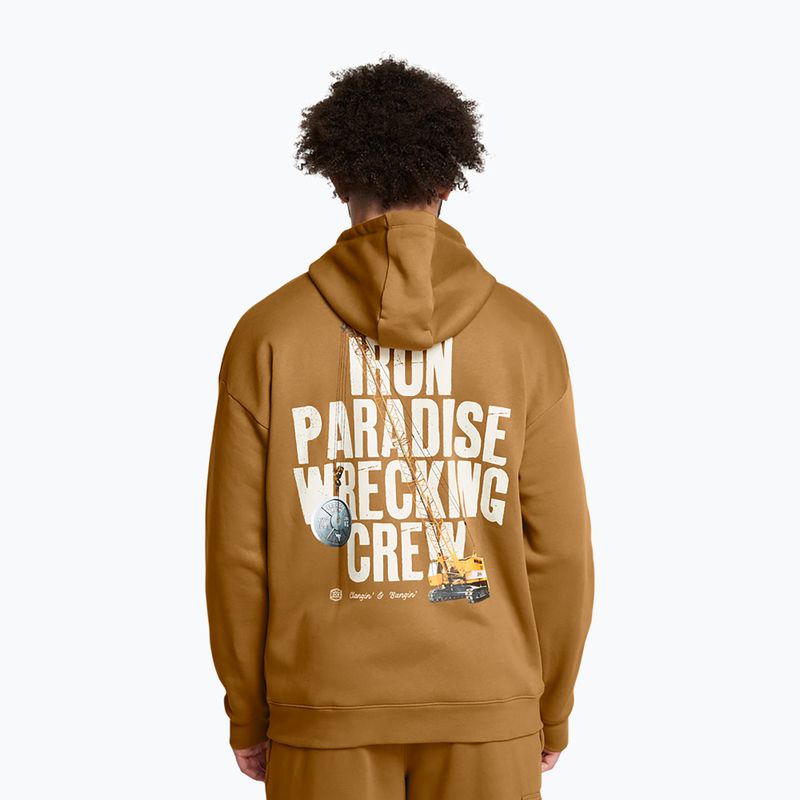 Pánska mikina Under Armour Project Rock Icon Fleece Hoodie yellow ochre/silt 2