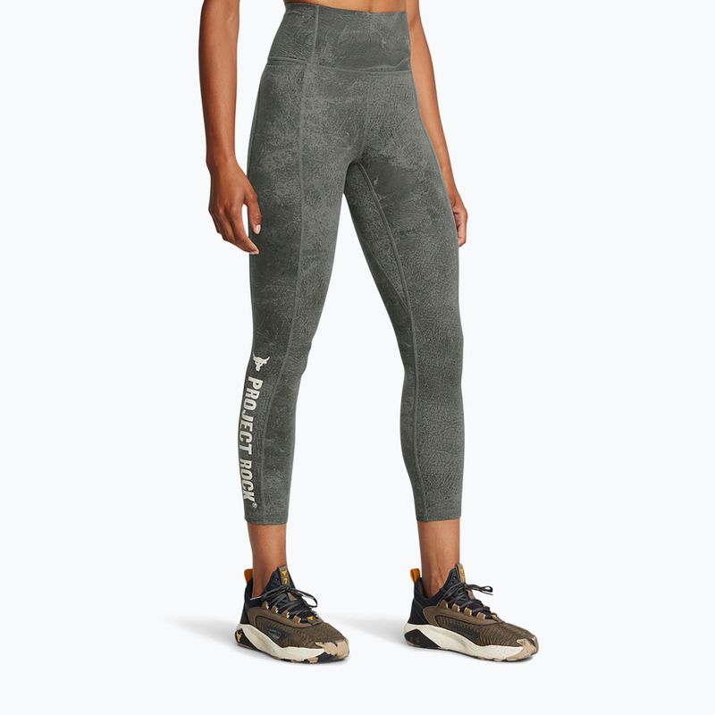 Dámske tréningové legíny Under Armour Project Rock clay green / silt