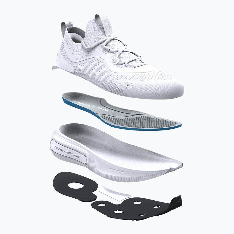 Damske cipele Under Armour Phantom 4 bijele/halo siva/bijele 8