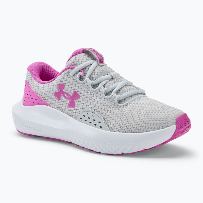 Dámska bežecká obuv Under Armour Charged Surge 4 halo gray/vivid magenta/vivid magenta