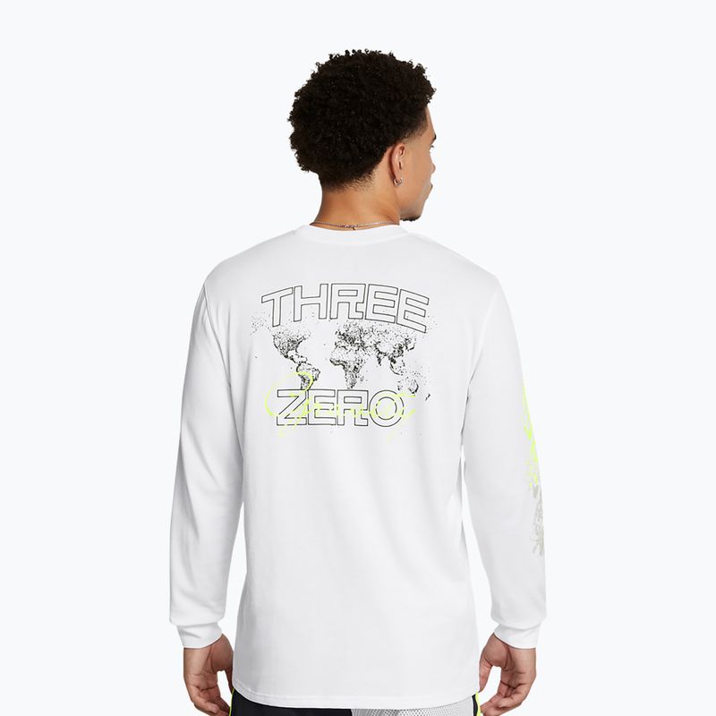 Pánsky Longsleeve  Under Armour Curry Verbiage Heavyweight Longsleeve white/high vis yellow/black 3