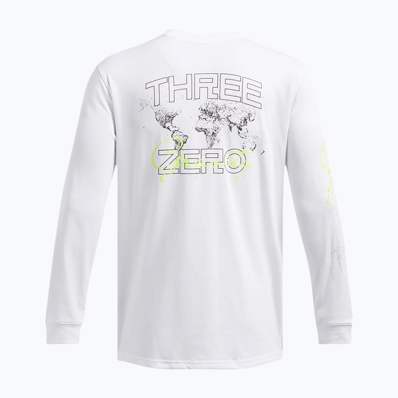 Pánsky Longsleeve  Under Armour Curry Verbiage Heavyweight Longsleeve white/high vis yellow/black 6