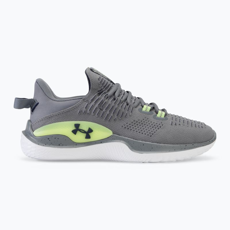 Pánske tréningová obuv  Under Armour Dynamic IntelliKnit titan gray/morph green/midnight navy 2