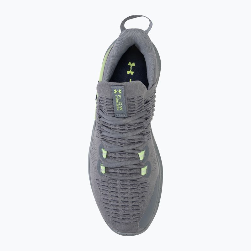 Pánske tréningová obuv  Under Armour Dynamic IntelliKnit titan gray/morph green/midnight navy 5