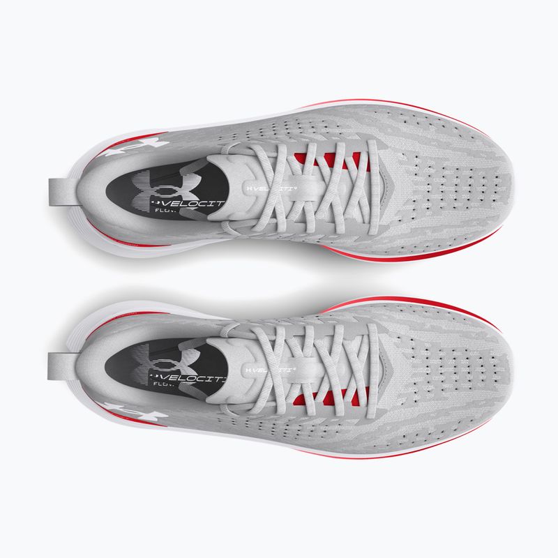 Pánska bežecká obuv Under Armour Velociti 4 halo gray/racer red/white 4