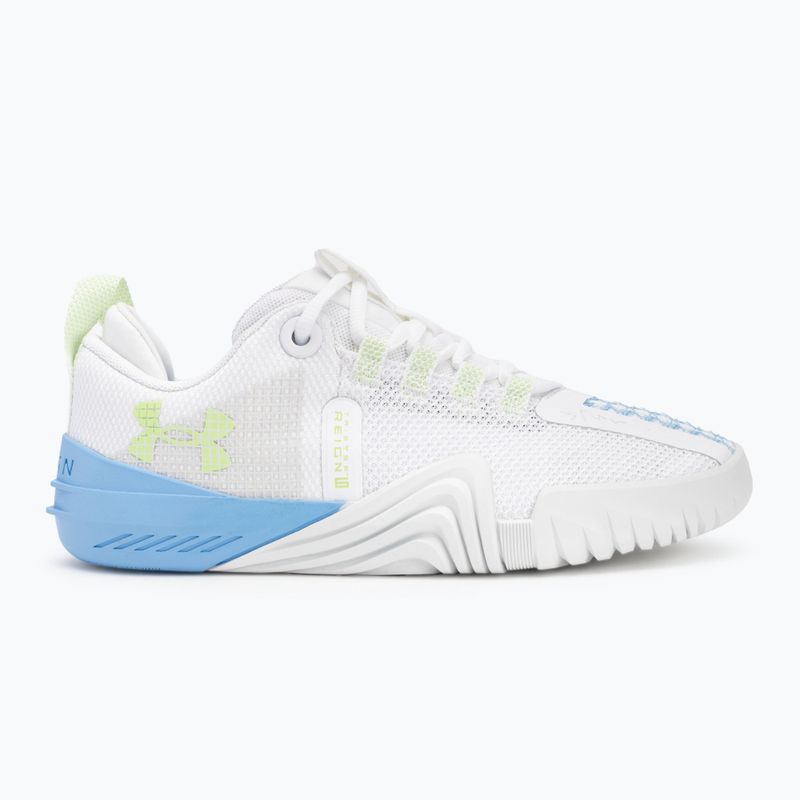 Dámska tréningová obuv Under Armour TriBase Reign 6 white/horizon blue/morph green 2