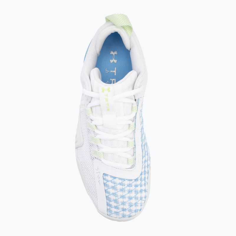 Dámska tréningová obuv Under Armour TriBase Reign 6 white/horizon blue/morph green 5