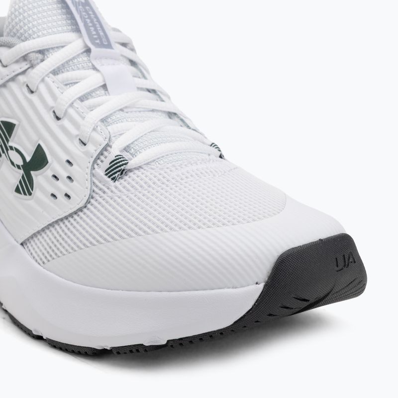 Men's training shoes Under Armour Commit 4 white/mod gray/forest green 7