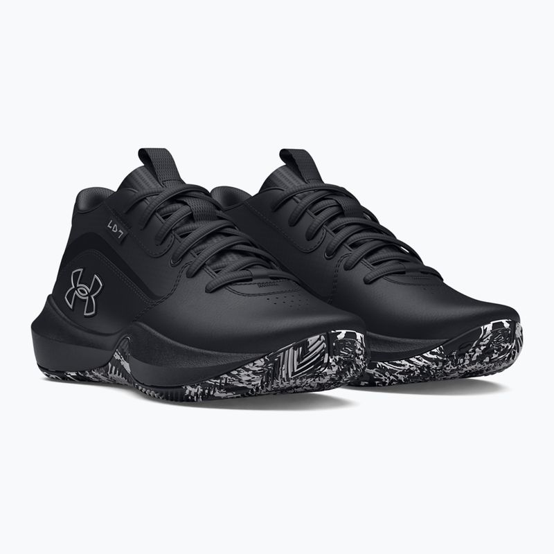 Detská basketbalová obuv Under Armour GS Lockdown 7 black/black/metallic silver 3