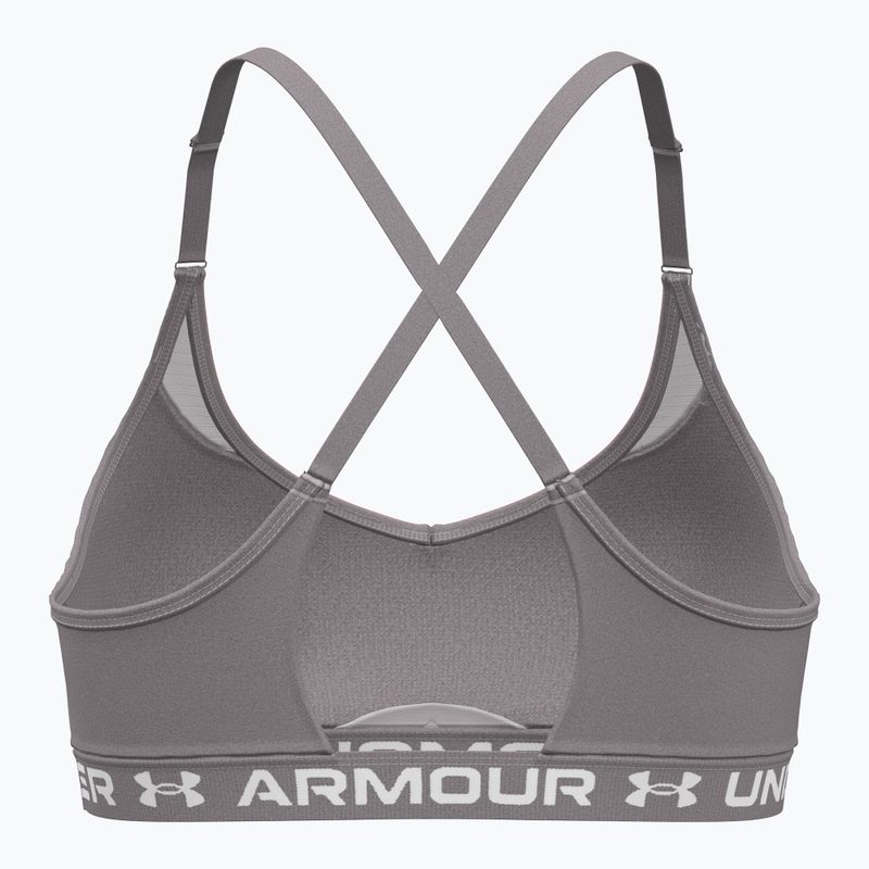 Tréningová podprsenka Under Armour Crossback Low tetra gray/white 2